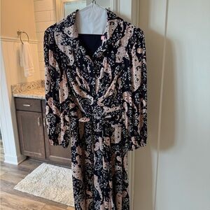 Vince Camuto Navy and Pink Dress